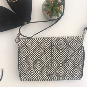 Jewell 31 black and white clutch/crossbody